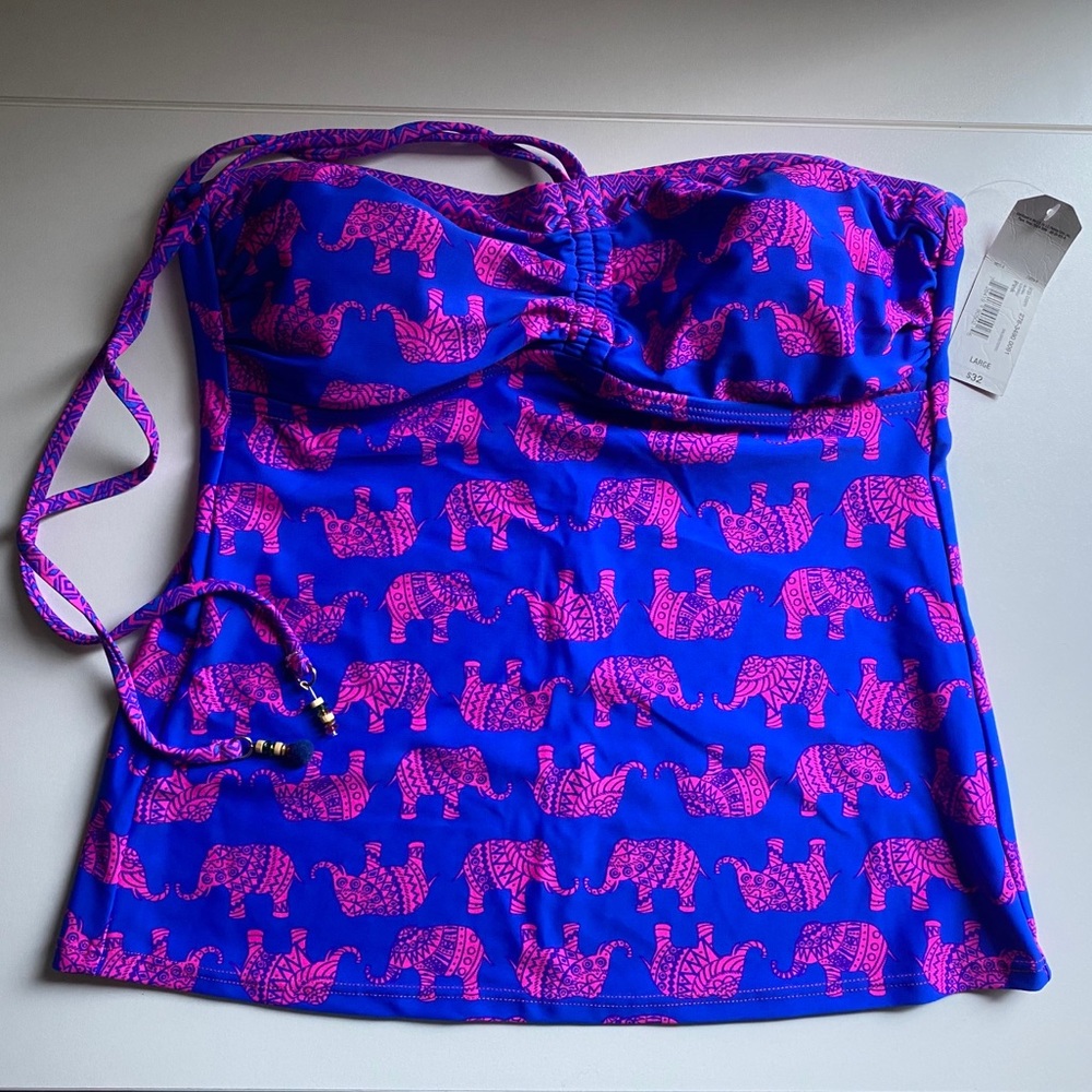 Elephant Print Tankini Top